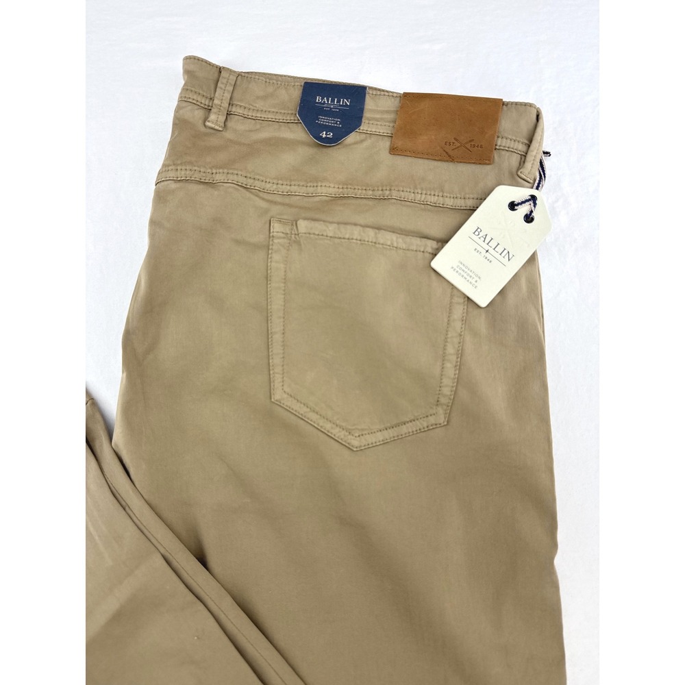 Ballin Crescent Modern Fit Pants 42 Mens Dark Khaki Cotton Viscose M6094W587 NEW